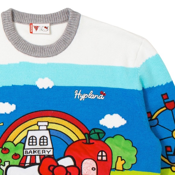 Hypland HELLO KITTY CARNIVAL KNIT SWEATER (NIGHT TIME) “Super Mushrooms”edition - Picture 3 of 6